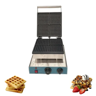 Commercial Electric 4 Slot Biscuit Waffle Maker 1.8 kW